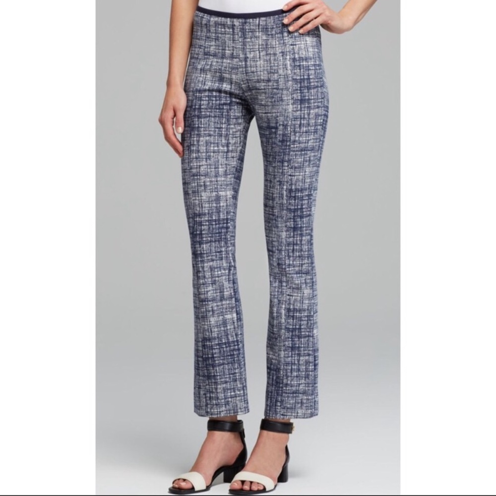 Tory Burch Kinsley Crosshatch Ankle Pants SZ M
